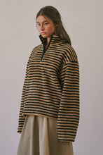 HT3686 Mandy Half Zip Fleece Pullover (TAUPE/BLACK): TAUPE/BLACK / S-M-L (3-2-1)