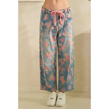 Denim Washed Floral Barrel Oli+Hali Jeans