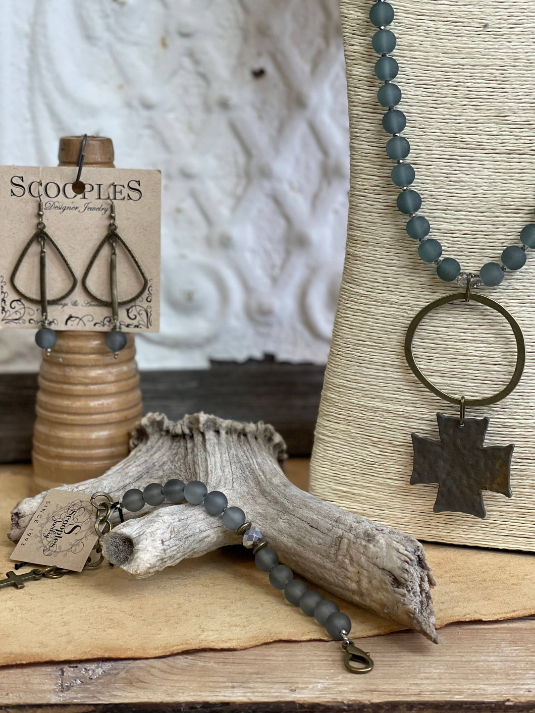 Smokey Cross Necklace