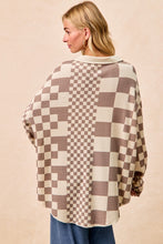 Oatmeal Mocha Checker Waffle Thermal Bibi Shacket 11/18/25 1245