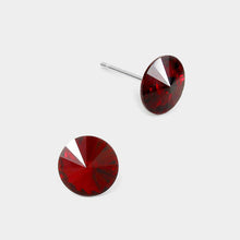 Black Diamond 8mm Round Crystal Stud Earrings
