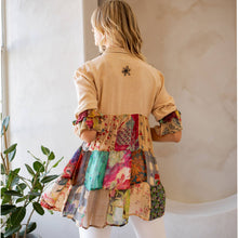Latte 3/4 Ruffle Sleeves Western Blouse Top