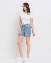 Done Deal High Rise Midi Vervet Shorts