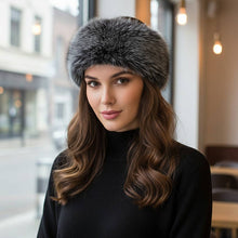 White Elegant Faux Fur Winter Headband Earmuff