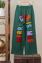 Green Christmas Pants with Lettering