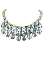 Female Crystal Water Drop Choker Necklace