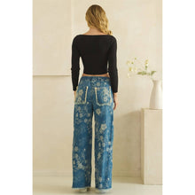 Denim Floral Patch Embroidered Oli+Hali Pants