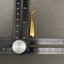 Steel Glossy Droplet 18K Gold Plated S.Steel Earrings