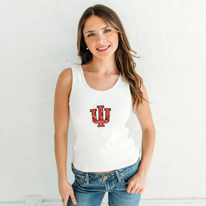 Indiana Trident Sequin Ribbed Tank