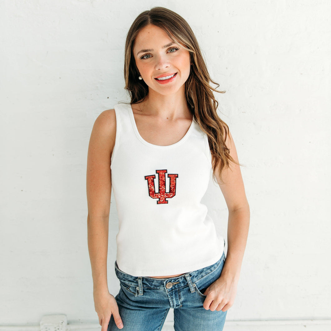 Indiana Trident Sequin Ribbed Tank