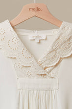 Ivory Eyelet Lace Layered Hooded Mello Top