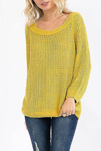 Mustard Long Sleeve Knit Pullover