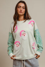 Mint Green Velvet Sequin Santa Bibi Christmas Sweater 9/15/25 1155