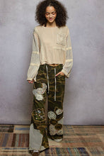 Coconut Round Neck Long See Through Sleeve Crochet Solid Knit POL Top