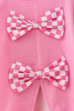 Pink checkered girls top and bottom
