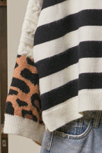 Multi Bold Stripe and Leopard Cardigan