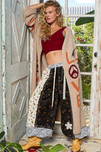 Mocha Cake LOVE letter printed peace solid Berber POL sweater cardigan