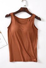 Elegant Sleeveless Tank Top: CARAMEL / M