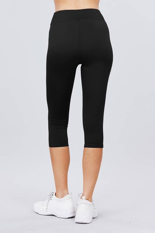 Black Workout Capri Length Pants