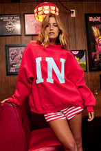 Crimson 'INDIANA&IN' Reversible Mockneck Sweashirts