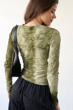 Olive Fitted Multi Texture Long Sleeve Sage+Fig Top