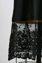 Black Versatile T-Back Lace Midi Slip