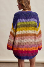 Rainbow Hand-Crochet Open Cardigan