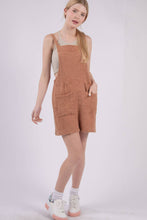 Burnt Orange Mineral Washed Double Gauze Overall Romper