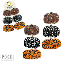 Black Fall pumpking earring