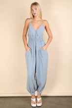 Black PLUS SIZE Mineral Washed Cotton Gauze Jumpsuit