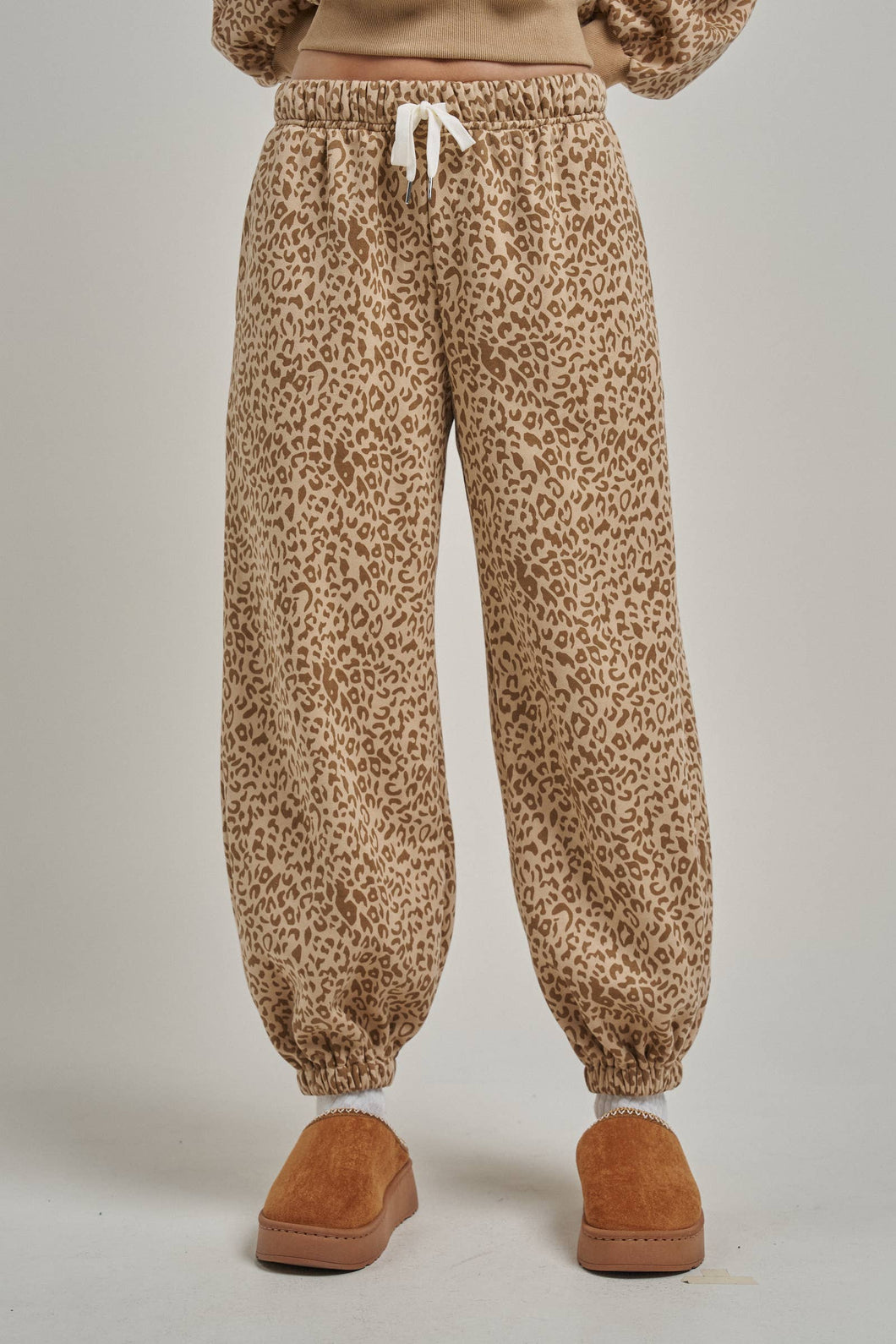 Leopard Fleece Comfy Sweatpants