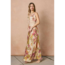 Patchwork Floral Meadow Romance Lace Detail Maxi Dress