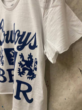White Cowboys and Beer Logo Baby doll crop tee