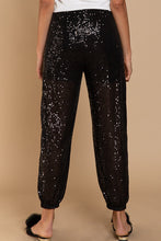 Black High Waist Sequin POL Joggers 7/20/23 6694