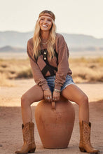 Coco Brown Washed Peace Resto Sweatshirt