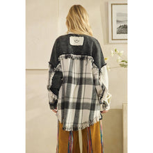 Black Washed Mix Button Down Oli+Hali Shacket