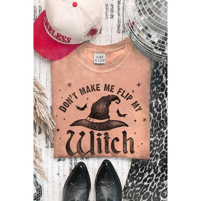 Mineral Burnt Orange Dont Make Me Flip Graphic Tee