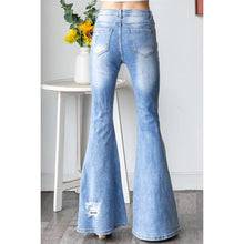 Denim Stud Detail Distressed Stretchy Flare Oli+Hali Jeans