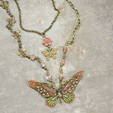 Fly High Butterfly Bling Blushing Layered Necklace
