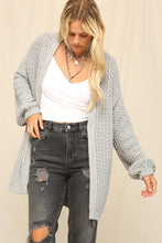 Heather Grey Chunky And Slouchy Knit Cardigan