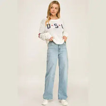 White American Graphic Sweater