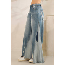 Denim Washed Bleached Wide Leg Oli+Hali Jeans