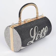Clear Rhinestone Love Party Clutch