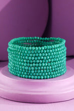 Blue 10 Piece Beaded Stackable Boho Bracelet