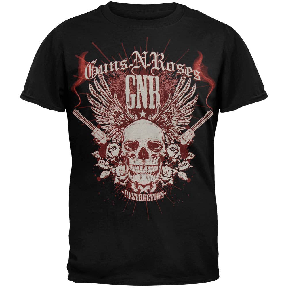 Guns N' Roses - Destruction Skull Tour Men's T Shirt: XL