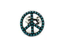 Aurora Western Stone Bubble Peace Sign Cuff Ring