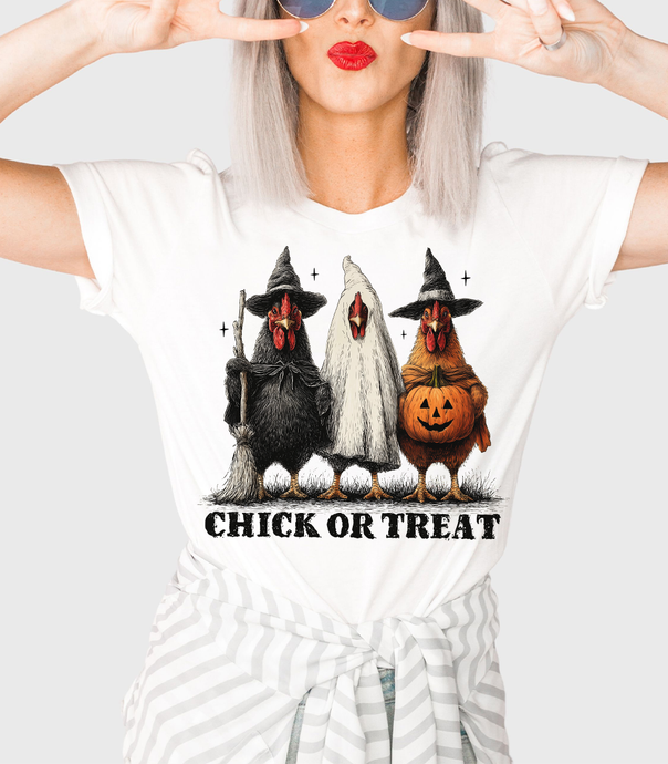 Natural Chick or Treat Tee