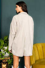 Taupe Airflow Collared Solid Corduroy Bucketlist Romper
