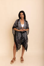 Mandala Tassel Kimono: Black