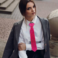 Black Bling Neck Tie Necklace
